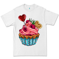 White valentines day cupcake Premium Tee - AdoDesignShop
