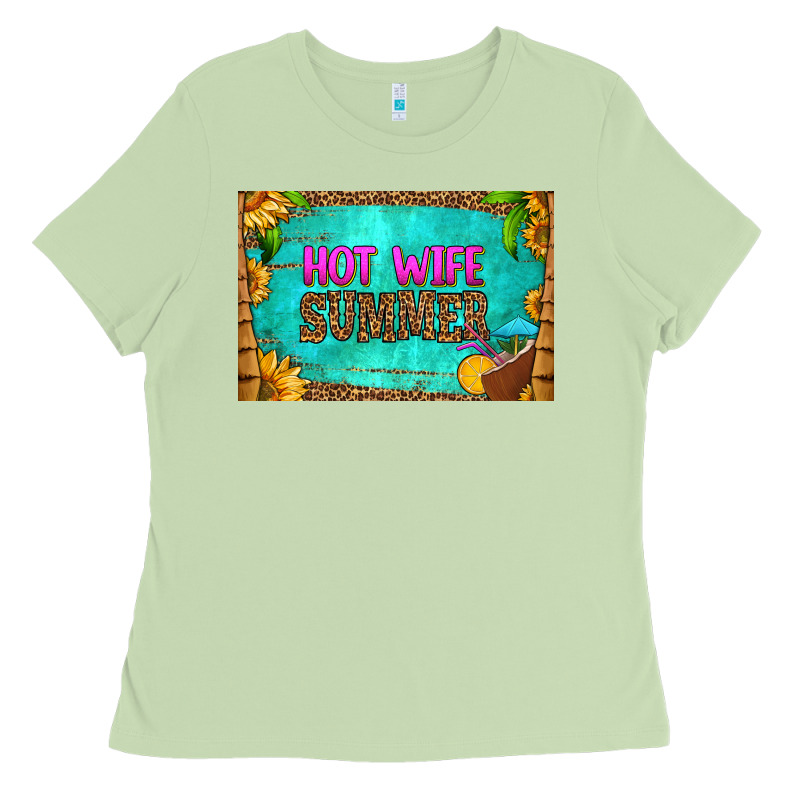 Hot Wife Summer Skinny Metal Can Holder Ladies Tee by HRA Design Shop | Teevron