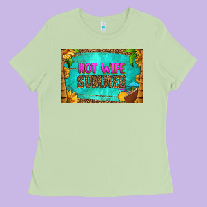 Hot Wife Summer Skinny Metal Can Holder Ladies Tee Designed By Hra Design Shop