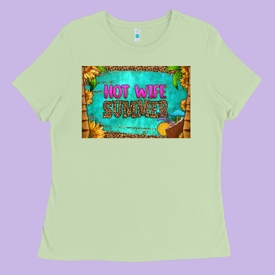 Hot Wife Summer Skinny Metal Can Holder Ladies Tee Designed By Hra Design Shop