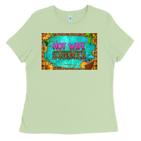 Matcha hot wife summer skinny metal can holder Ladies Tee - HRA Design Shop