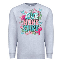 Heather Grey Love hope cure cancer Awareness Premium Sweatshirt - HowdyJamesFarm