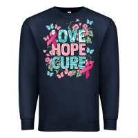 Navy Love hope cure cancer Awareness Premium Sweatshirt - HowdyJamesFarm