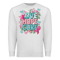 Oatmeal Heather Love hope cure cancer Awareness Premium Sweatshirt - HowdyJamesFarm
