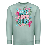 Seafoam Love hope cure cancer Awareness Premium Sweatshirt - HowdyJamesFarm