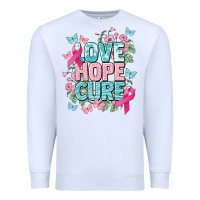 White Love hope cure cancer Awareness Premium Sweatshirt - HowdyJamesFarm