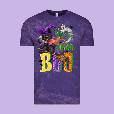 Meow I Mean, Boo Halloween Vintage Tee Designed By Nancycooperartshop