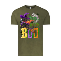 Vintage Olive Meow i mean, boo Halloween Vintage Tee - NancyCooperArtShop