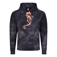 Cloud Black pink seahorse Vintage Hoodie - LillyAllenDesigns