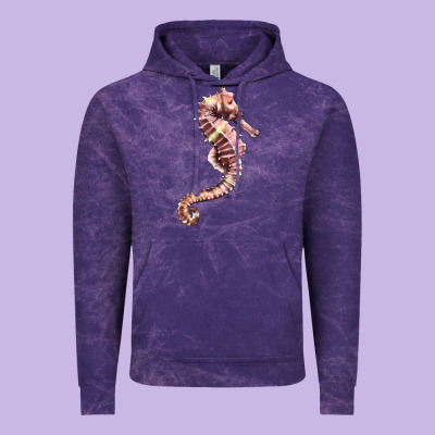 Pink Seahorse Vintage Hoodie Designed By Lillyallendesigns
