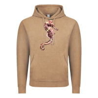 Vintage Coffee pink seahorse Vintage Hoodie - LillyAllenDesigns