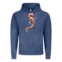 Vintage Denim pink seahorse Vintage Hoodie - LillyAllenDesigns