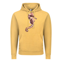 Vintage Mustard pink seahorse Vintage Hoodie - LillyAllenDesigns
