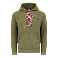 Vintage Olive pink seahorse Vintage Hoodie - LillyAllenDesigns