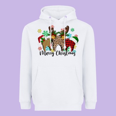 Merry Christmas Tooth Heavyweight Hoodie Designed By Texasbilliewilder