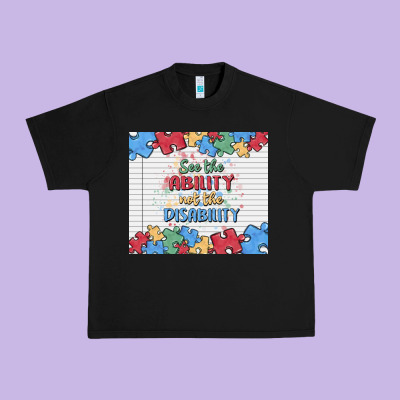 See The Ability Not The Disability Urban Heavy Tee Designed By Maliassmallbusiness