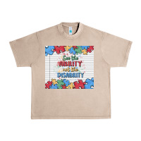 French Oak see the ability not the disability Urban Heavy Tee - MaliasSmallBusiness