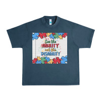 Midnight Navy see the ability not the disability Urban Heavy Tee - MaliasSmallBusiness