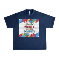 Navy see the ability not the disability Urban Heavy Tee - MaliasSmallBusiness