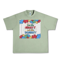 Oil Green see the ability not the disability Urban Heavy Tee - MaliasSmallBusiness