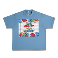 Pebble Blue see the ability not the disability Urban Heavy Tee - MaliasSmallBusiness