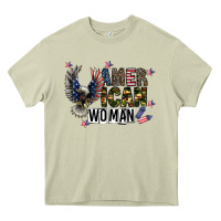 Mossy american woman Heavy Core Tee - CowhideDigitalArt