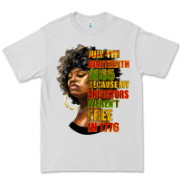 Dove Grey juneteenth 1885 because my ancestors weren't free in 1776 black woman Premium Tee - HRA Design Shop