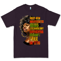 Plum juneteenth 1885 because my ancestors weren't free in 1776 black woman Premium Tee - HRA Design Shop