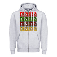 Heather Grey Christmas mama Zipper Hoodie - BarkalooDesign