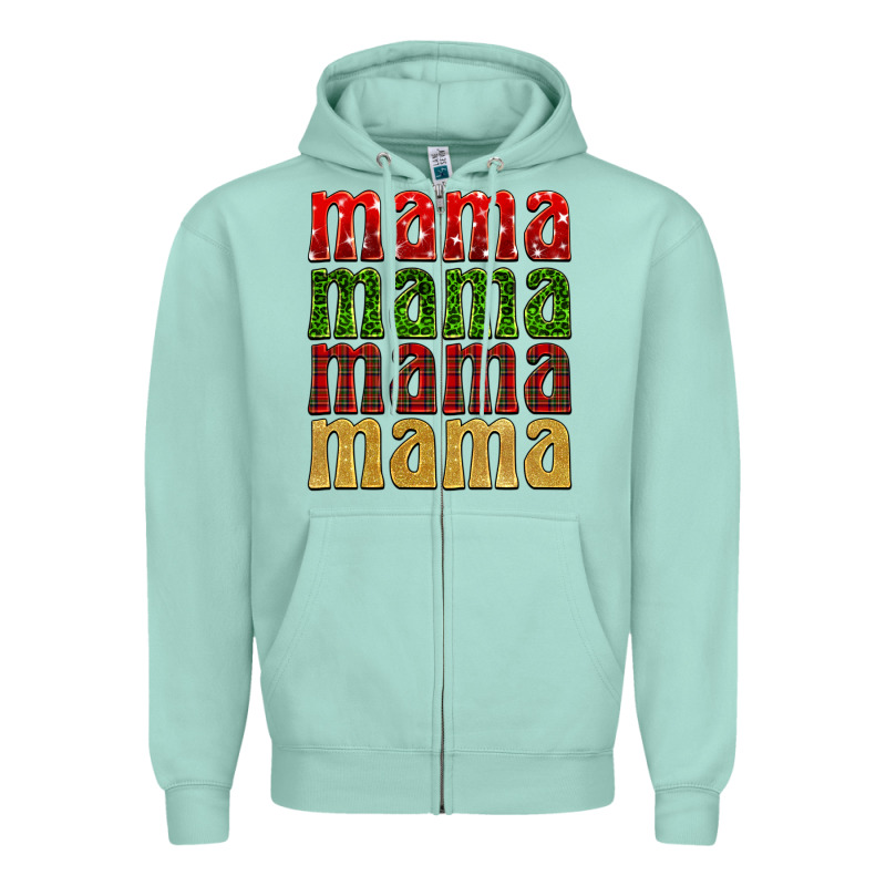Christmas Mama Zipper Hoodie by BarkalooDesign | Teevron