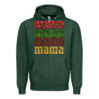 Sports Green Christmas mama Zipper Hoodie - BarkalooDesign