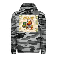 Slate Camo i can't talk right now Premium Hoodie - TumblerDesignByShophia