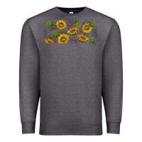 Charcoal Heather summer with sunflowers Premium Sweatshirt - TumblerDesignByShophia