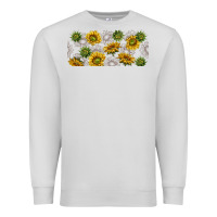 Dove Grey summer with sunflowers Premium Sweatshirt - TumblerDesignByShophia