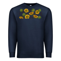 Navy summer with sunflowers Premium Sweatshirt - TumblerDesignByShophia