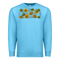 Ocean Blue summer with sunflowers Premium Sweatshirt - TumblerDesignByShophia
