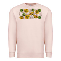 Pale Pink summer with sunflowers Premium Sweatshirt - TumblerDesignByShophia