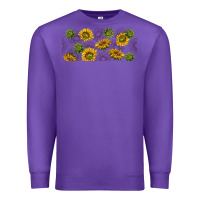 Purple summer with sunflowers Premium Sweatshirt - TumblerDesignByShophia