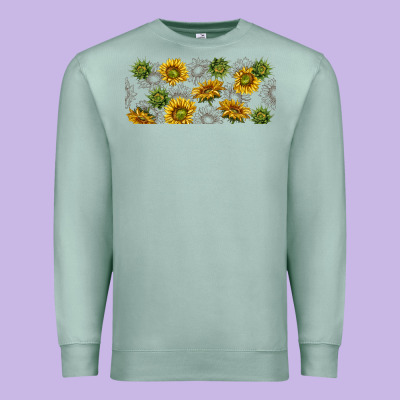 Summer With Sunflowers Premium Sweatshirt Designed By Tumblerdesignbyshophia
