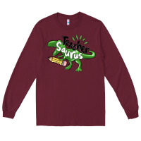 Burgundy teacher saurus Long Sleeve Tee - MaliasSmallBusiness
