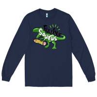 Navy teacher saurus Long Sleeve Tee - MaliasSmallBusiness