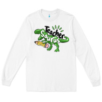 White teacher saurus Long Sleeve Tee - MaliasSmallBusiness