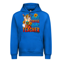 Cobalt Half Coffee Half Teacher Urban Hoodie - FaDigitalArtStudio