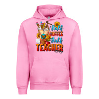 Fuchsia Pink Half Coffee Half Teacher Urban Hoodie - FaDigitalArtStudio