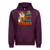 Mauve Wine Half Coffee Half Teacher Urban Hoodie - FaDigitalArtStudio