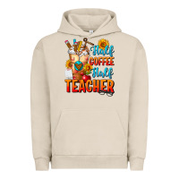 Pigment French Oak Half Coffee Half Teacher Urban Hoodie - FaDigitalArtStudio