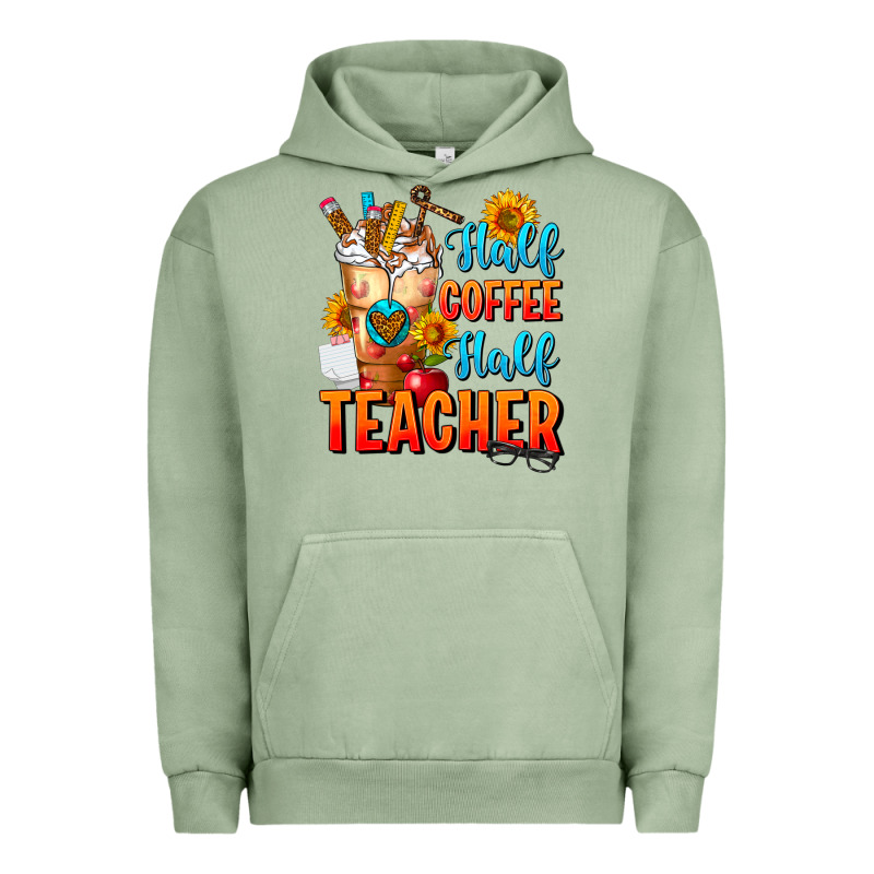 Half Coffee Half Teacher Urban Hoodie by FaDigitalArtStudio | Teevron