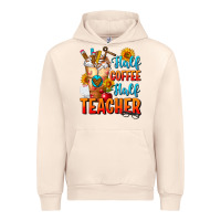 Sandshell Half Coffee Half Teacher Urban Hoodie - FaDigitalArtStudio