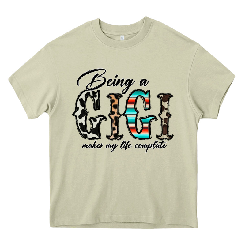 Being A Gigi Makes My Life Complate Heavy Core Tee by CowhideDigitalArt | Teevron