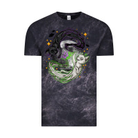 Cloud Black Magical cats ghost with moon Halloween Vintage Tee - NancyCooperArtShop